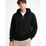 siyah full zip hoodie