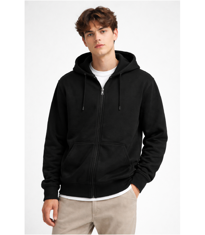 full zip hodie siyah full zip hoodie